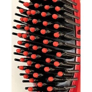 Hair Straightening Brush Hair Angel Ceramic Adjustable Heat TEK062 Red Black